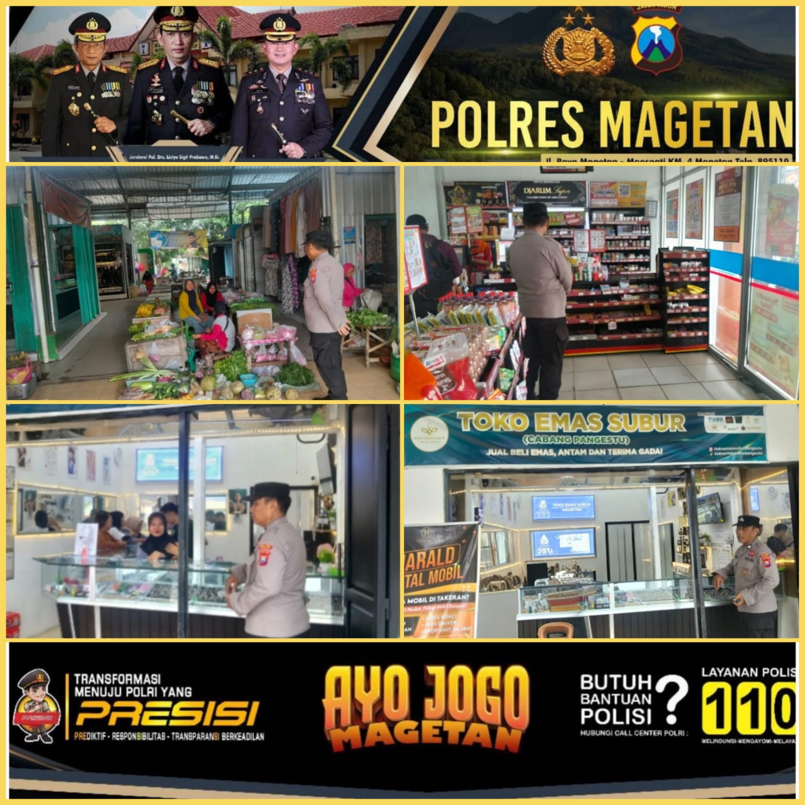 Anggota Polsek Takeran laksanakan Patroli di wilayah hukum Polsek Takeran