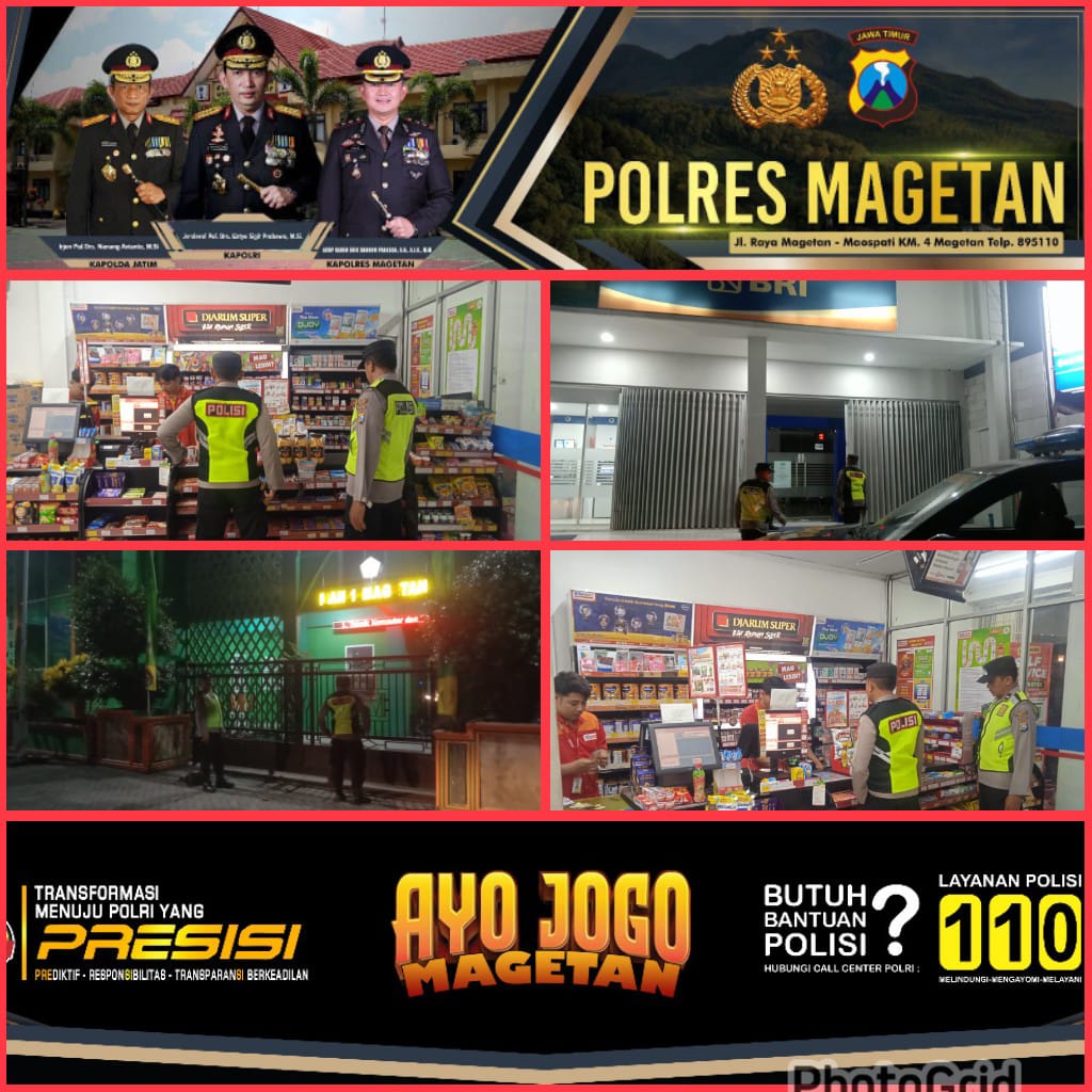 Anggota Piket Polsek Takeran laksanakan Patroli di wilayah Takeran
