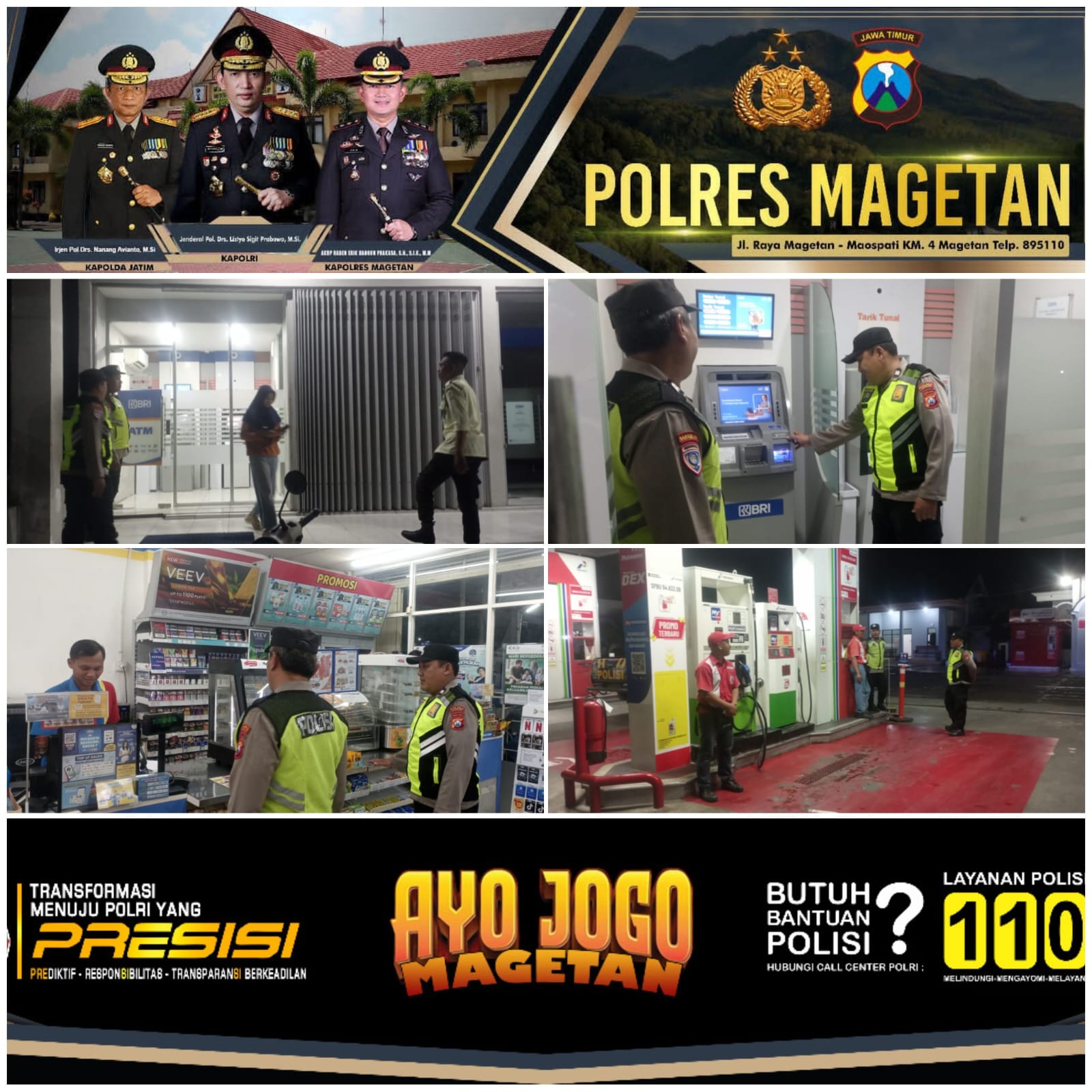 Anggota Polsek Takeran laksanakan Patroli di wilayah Takeran
