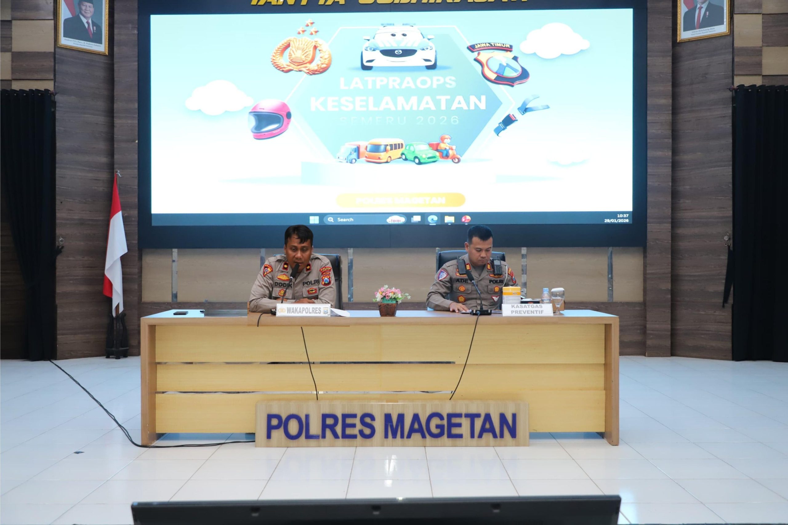 Ciptakan Lalu Lintas Aman dan Nyaman, Polres Magetan Gelar Latpraops Ops Keselamatan Semeru 2026