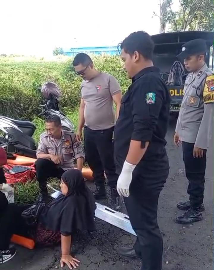 Sigap dan Cepat, Polsek Panekan Datangi Lokasi Laka Lantas