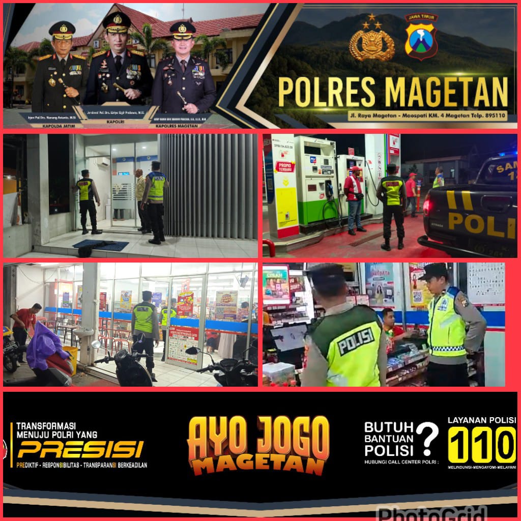 Personil Piket Polsek Takeran laksanakan Patroli di wilayah Takeran