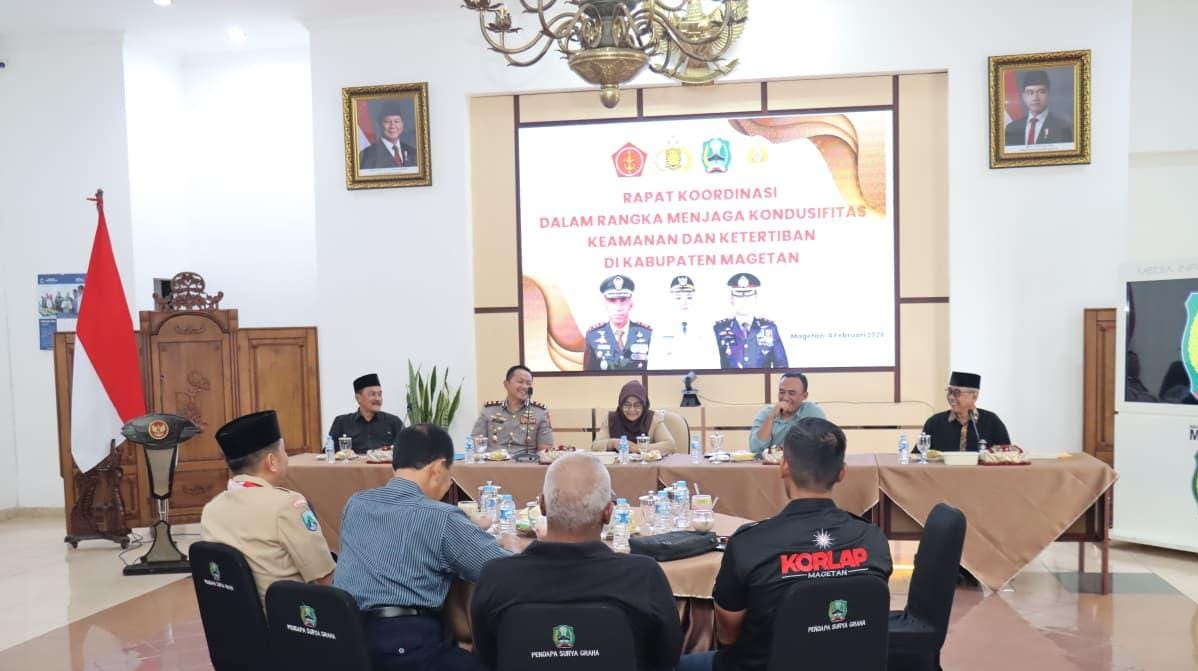 Forkopimda Magetan Perkuat Sinergi, Gelar Rakor Jaga Kondusifitas Kamtibmas Terkait Perguruan Silat