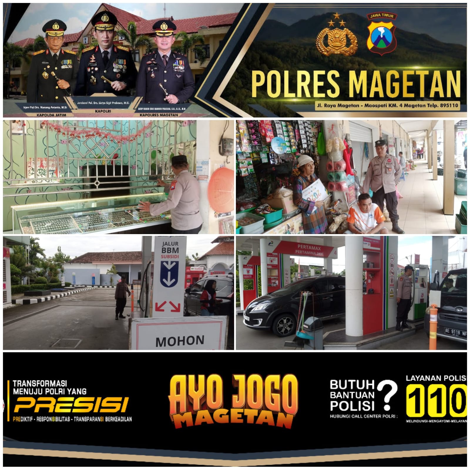 Giat Patroli jaga Kamtibmas di wilayah Takeran