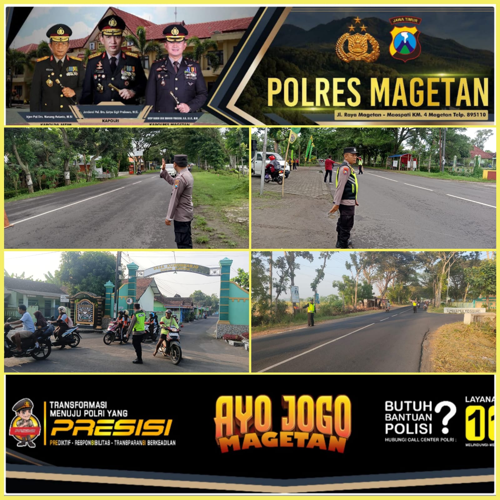 Polsek Takeran Laksanakan PAM Rawan Pagi