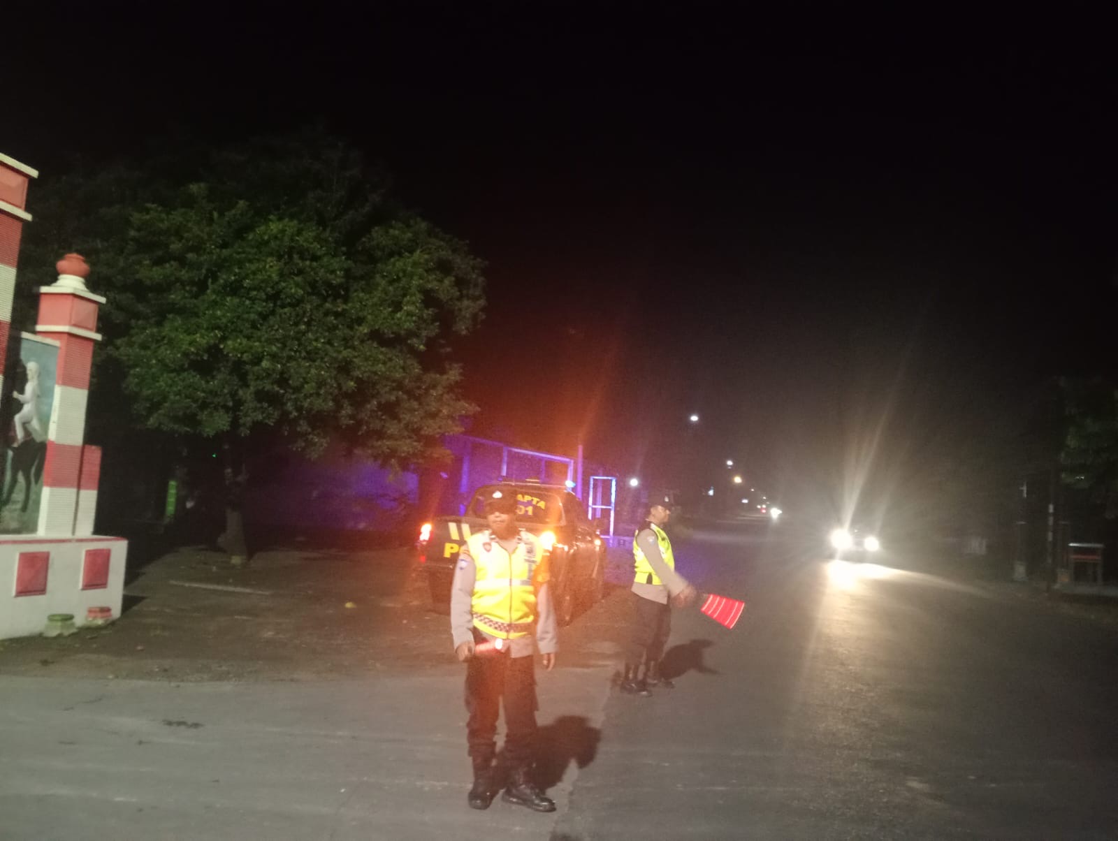 Patroli Subuh Polsek Nguntoronadi Antisipasi Balap Liar di Jalan Raya Simbatan