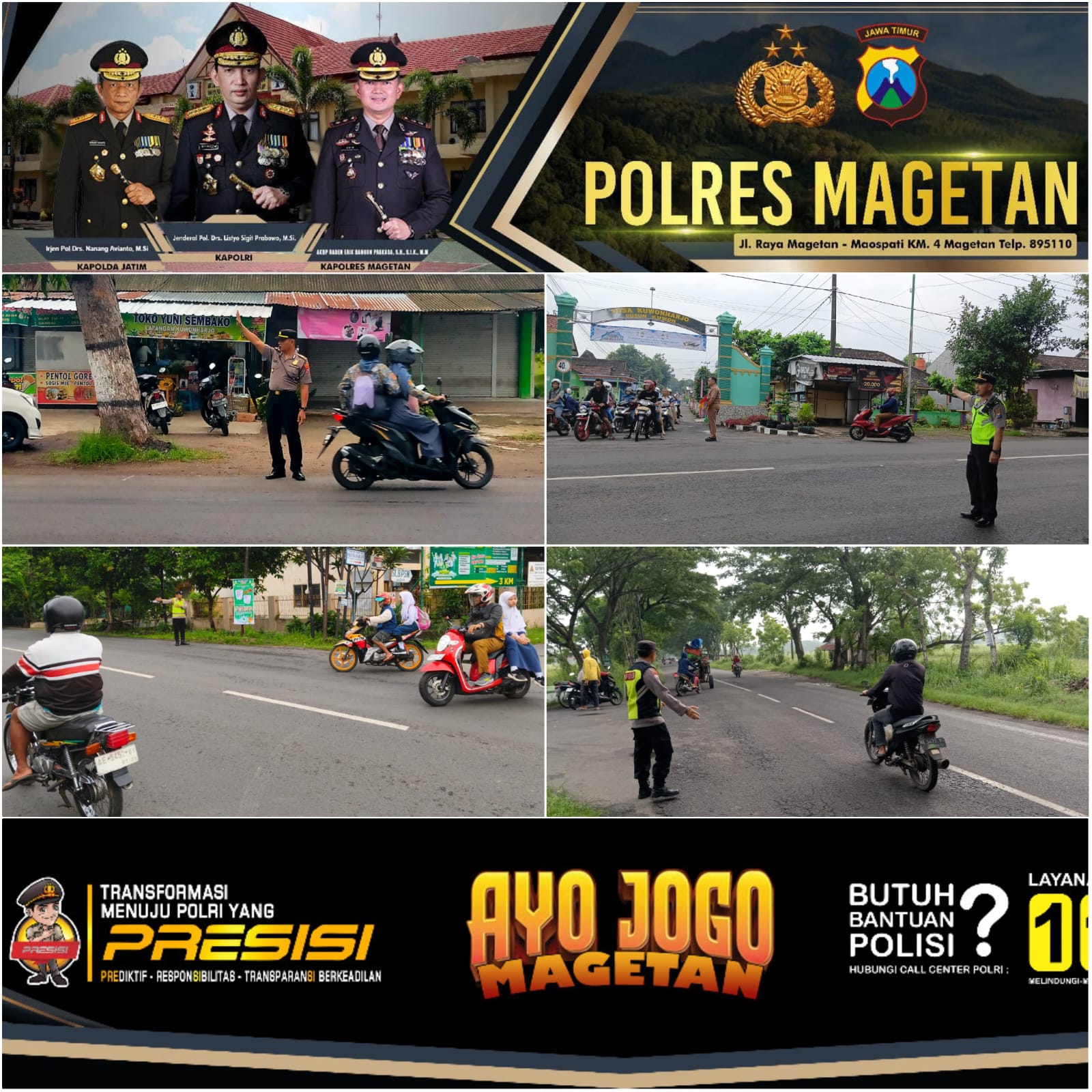 Polsek Takeran Laksanakan PAM Rawan Pagi
