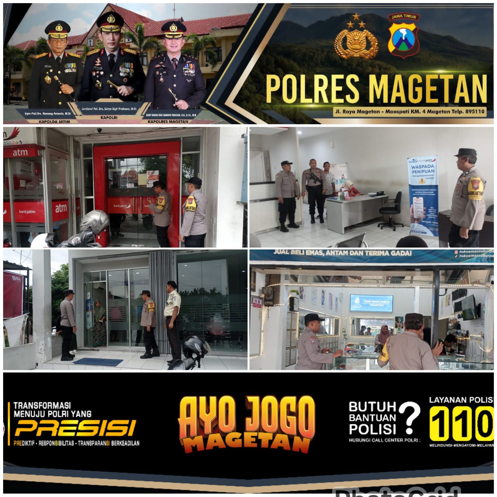 Patroli Jaga Kamtibmas Polsek Takeran.