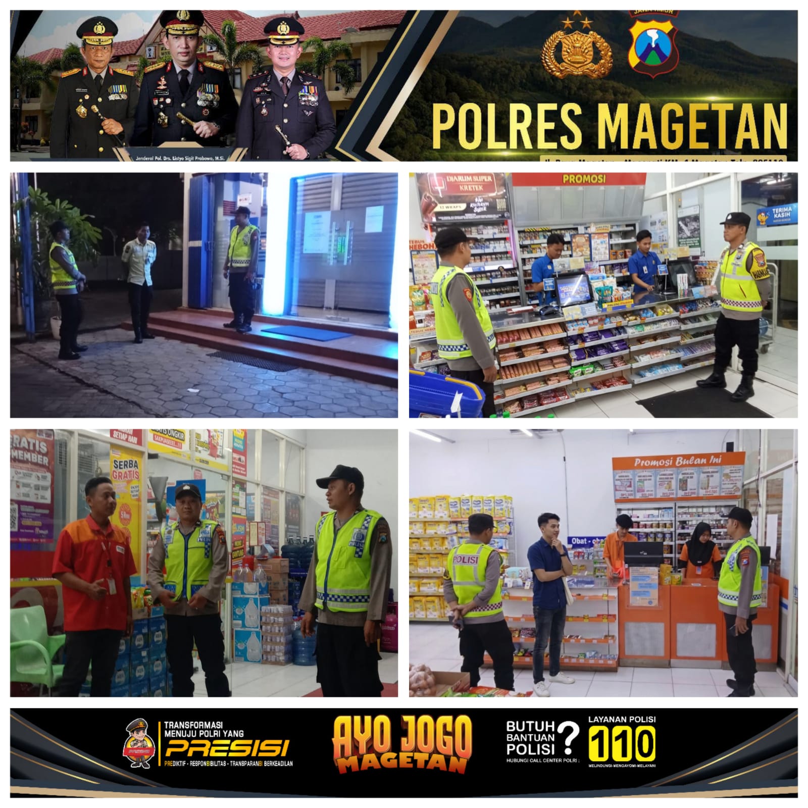 Patroli Kewilayahan Polsek Ngariboyo Antisipasi 3C, Situasi Aman dan Kondusif