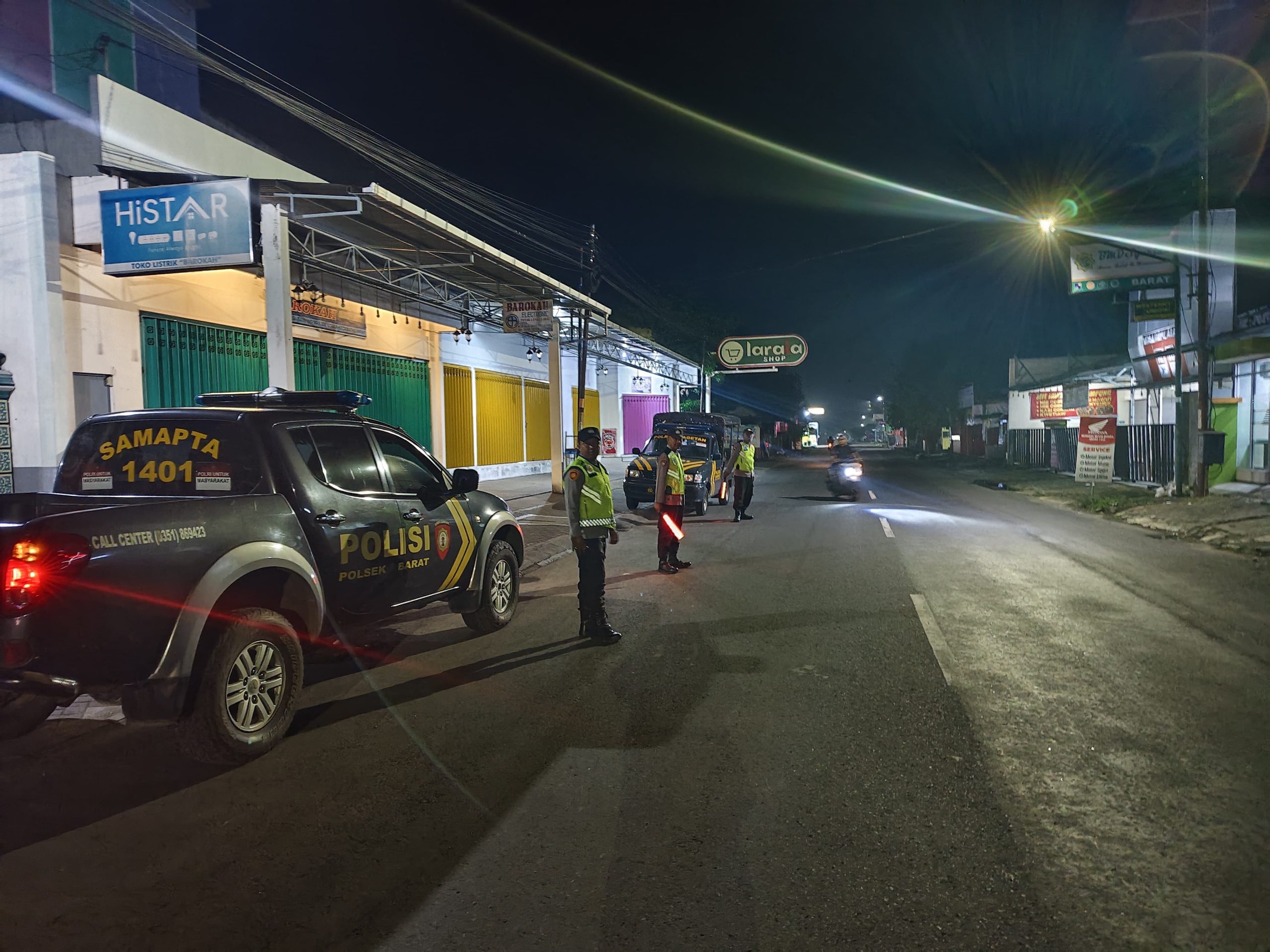 Anggota Polsek Barat Patroli antisipasi balap liar