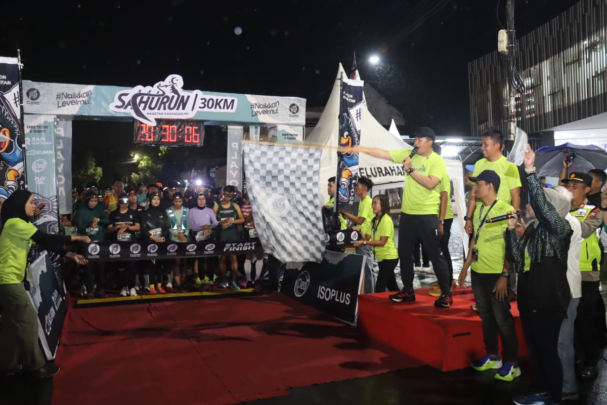 Polres Magetan wadahi komunitas lari selama Bulan Ramadhan dengan membuat event tiap minggu.