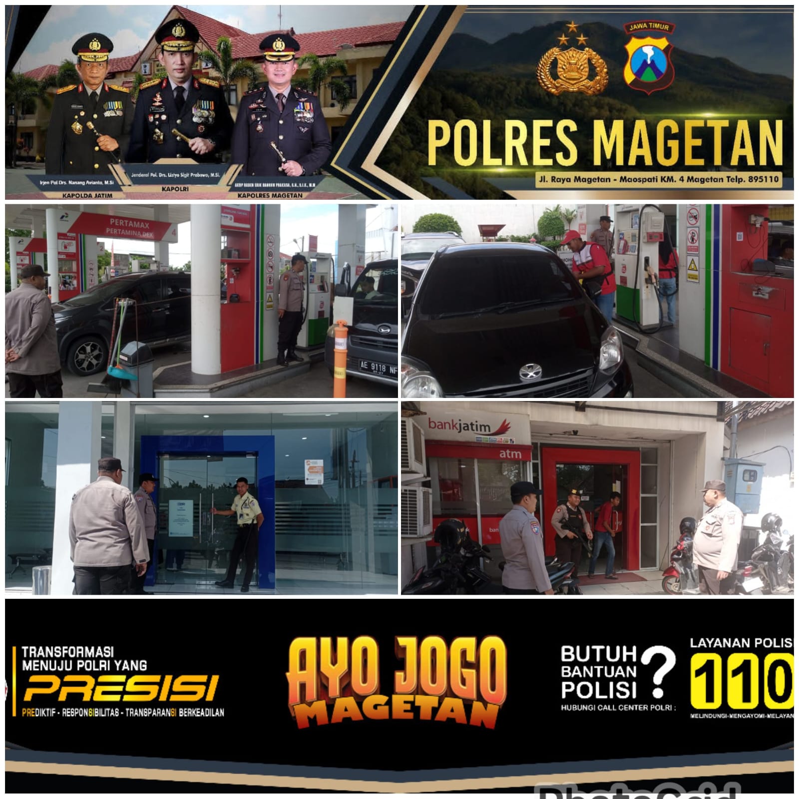 Anggota Piket Polsek Takeran laksanakan Patroli di wilayah Takeran