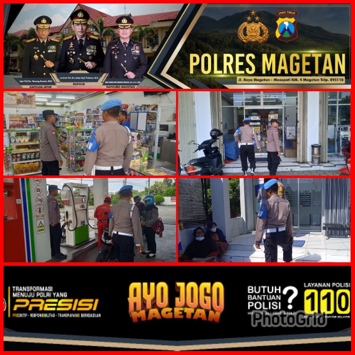 Patroli di wilayah hukum Polsek Takeran