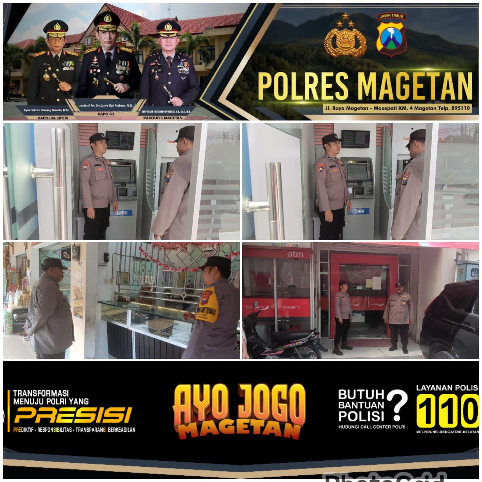 Anggota Piket Polsek Takeran laksanakan Patroli di wilayah Takeran