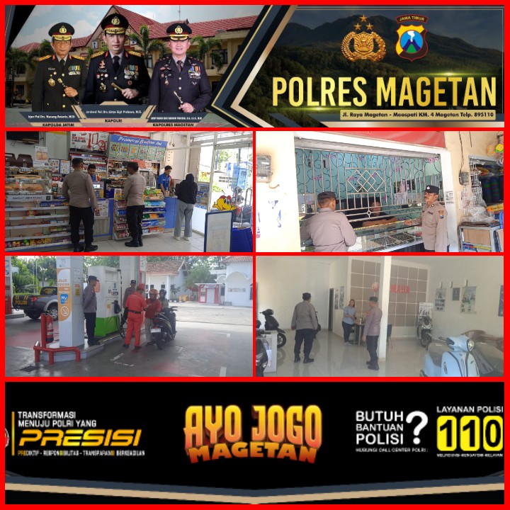 Patroli di wilayah hukum Polsek Takeran