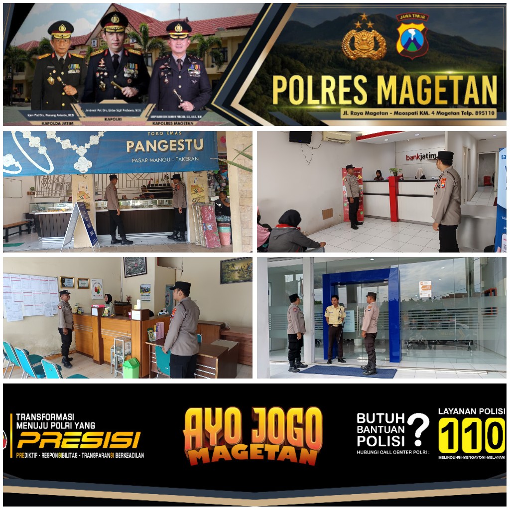 Patroli di wilayah hukum Polsek Takeran