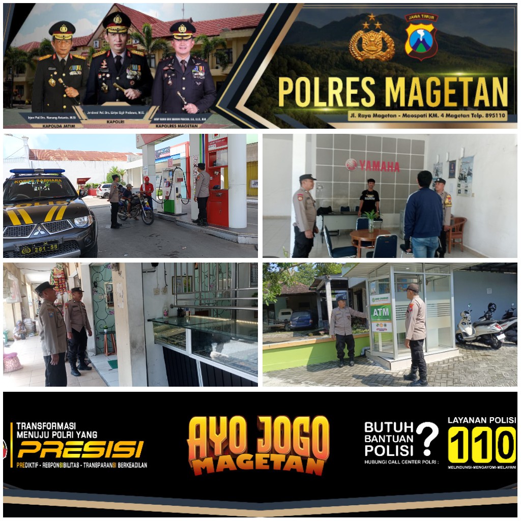 Personil Polsek Takeran laksanakan Patroli