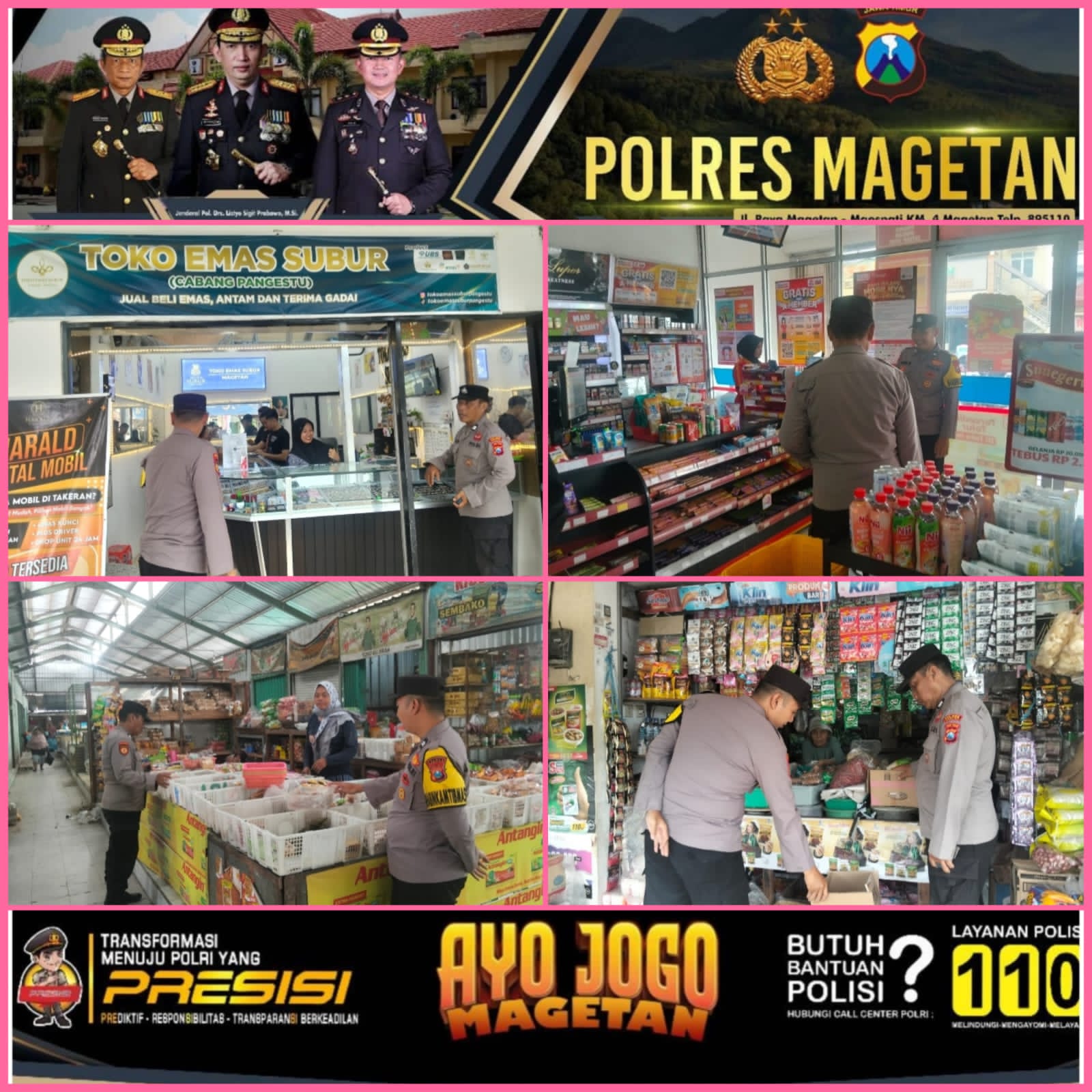 Patroli di wilayah hukum Polsek Takeran