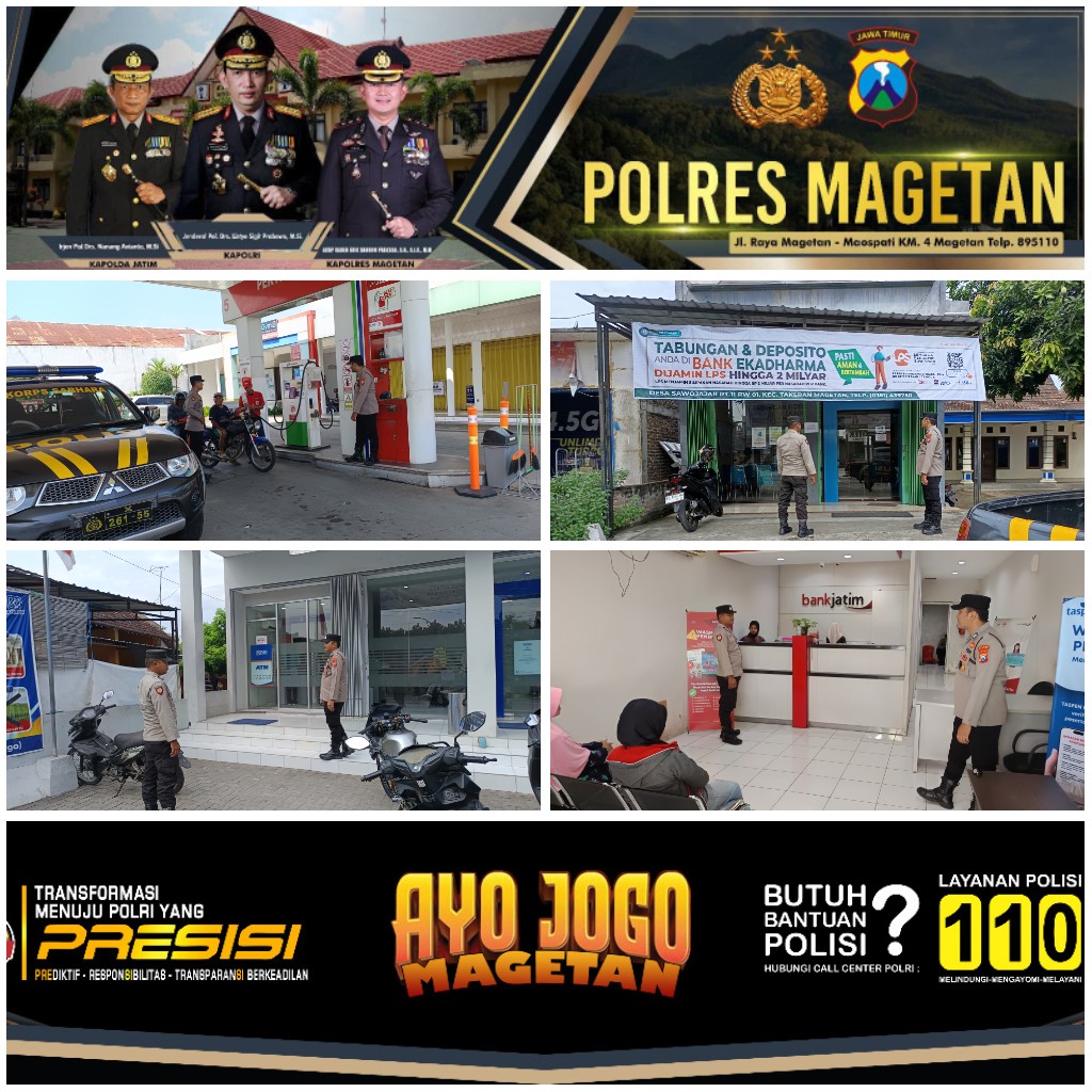 Patroli di wilayah hukum Polsek Takeran