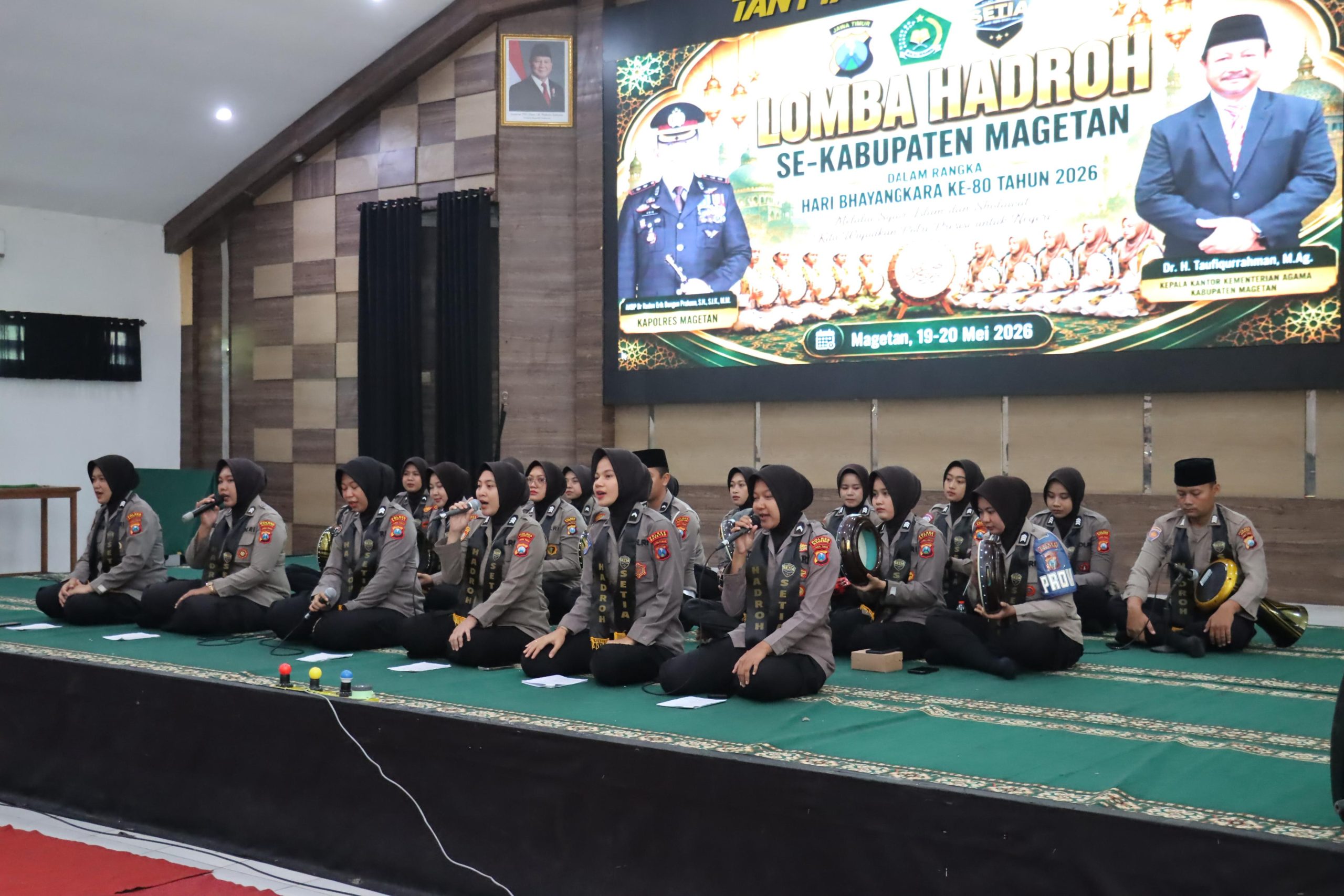 Semarak Hari Bhayangkara ke-80, Polres Magetan Gelar Lomba Hadroh Se-Kabupaten Magetan