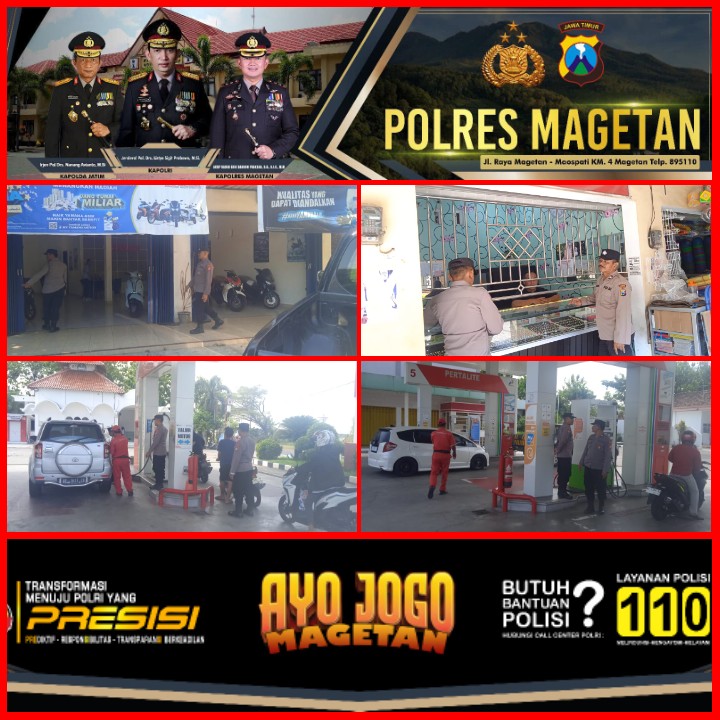 Personil Polsek Takeran laksanakan Patroli