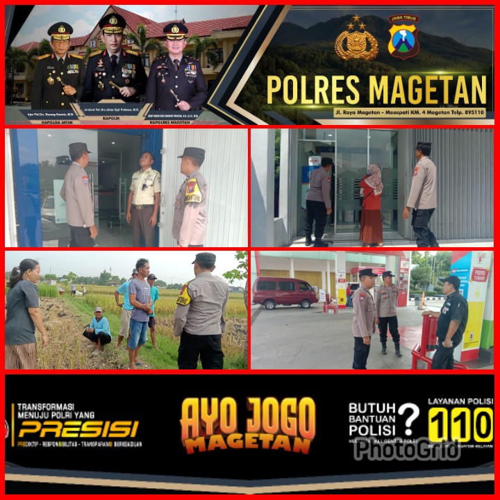 Personil Polsek Takeran laksanakan Patroli