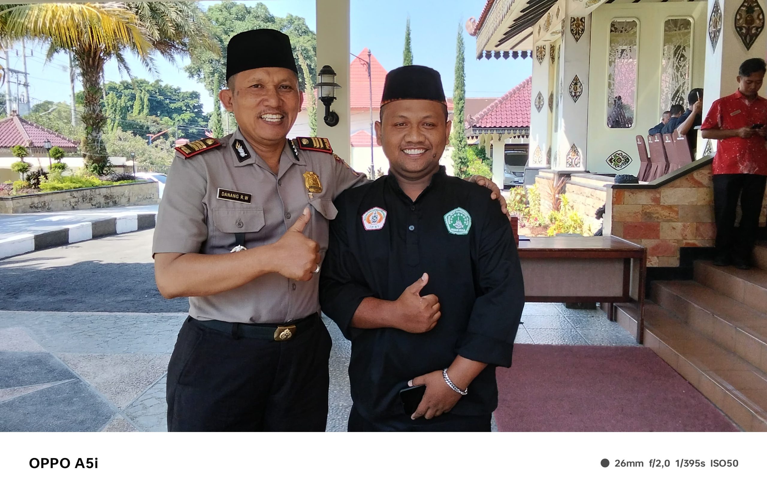 Kapolsek Karas polres Magetan silaturahmi bersama ketua ranting Pagar Nusa Kec. Karas, Kab. Magetan