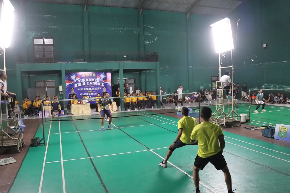 Semarak Hari Bhayangkara ke-80, Kapolres Magetan Buka Turnamen Bulutangkis Kapolres Cup 2026