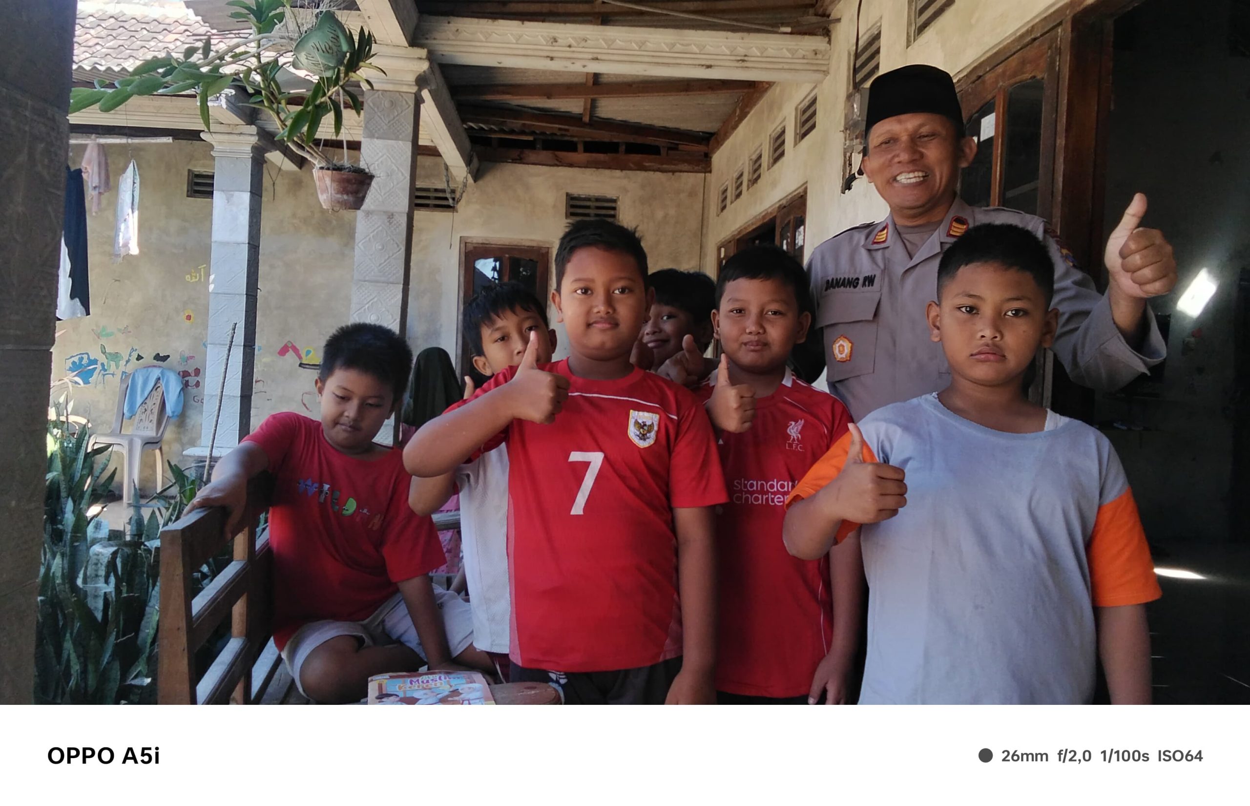Kapolsek Karas polres Magetan silaturahmi di TPA desa Kuwon kec Karas kab Magetan semoga Barokah