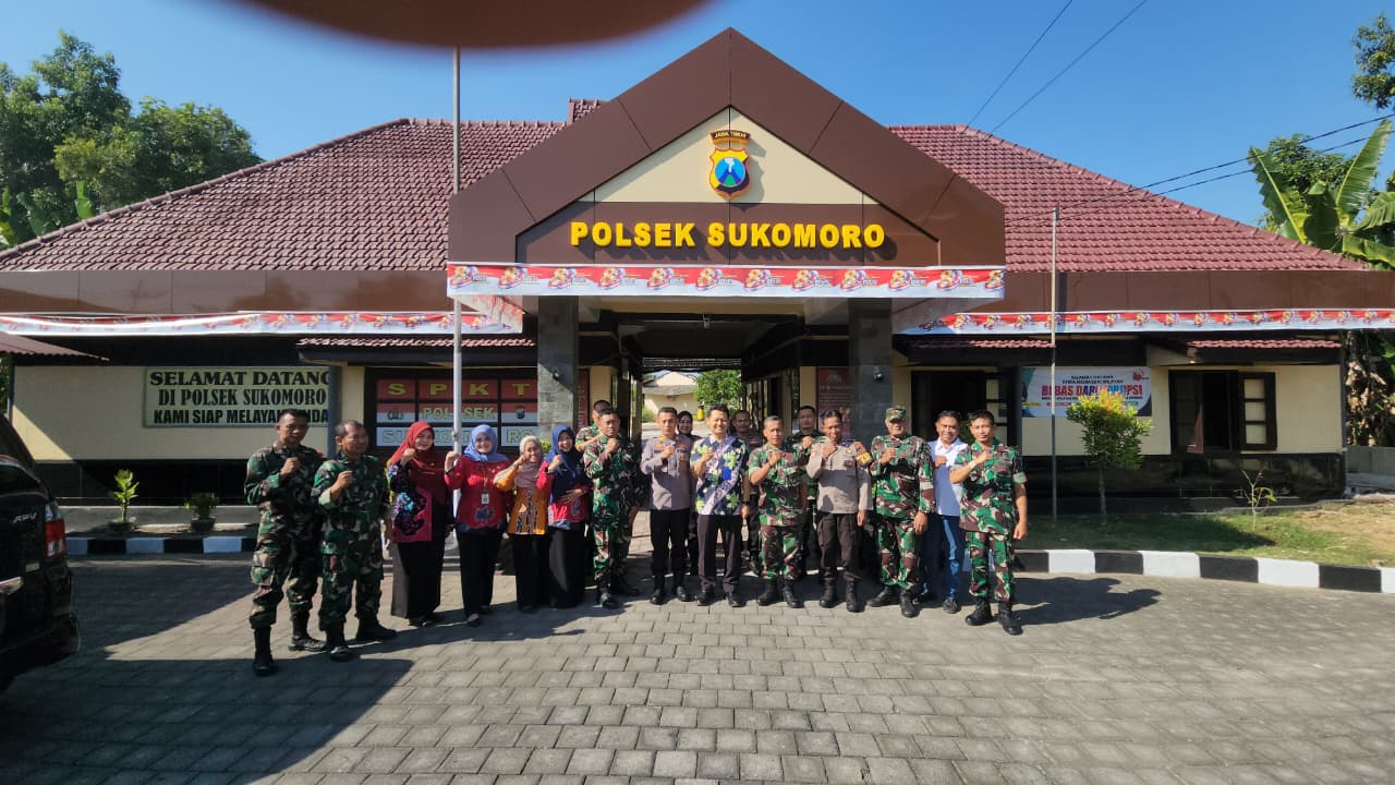 Polsek Sukomoro Terima Kunjungan Forkopimca dan Kepala Desa dalam Rangka HUT Bhayangkara ke-80