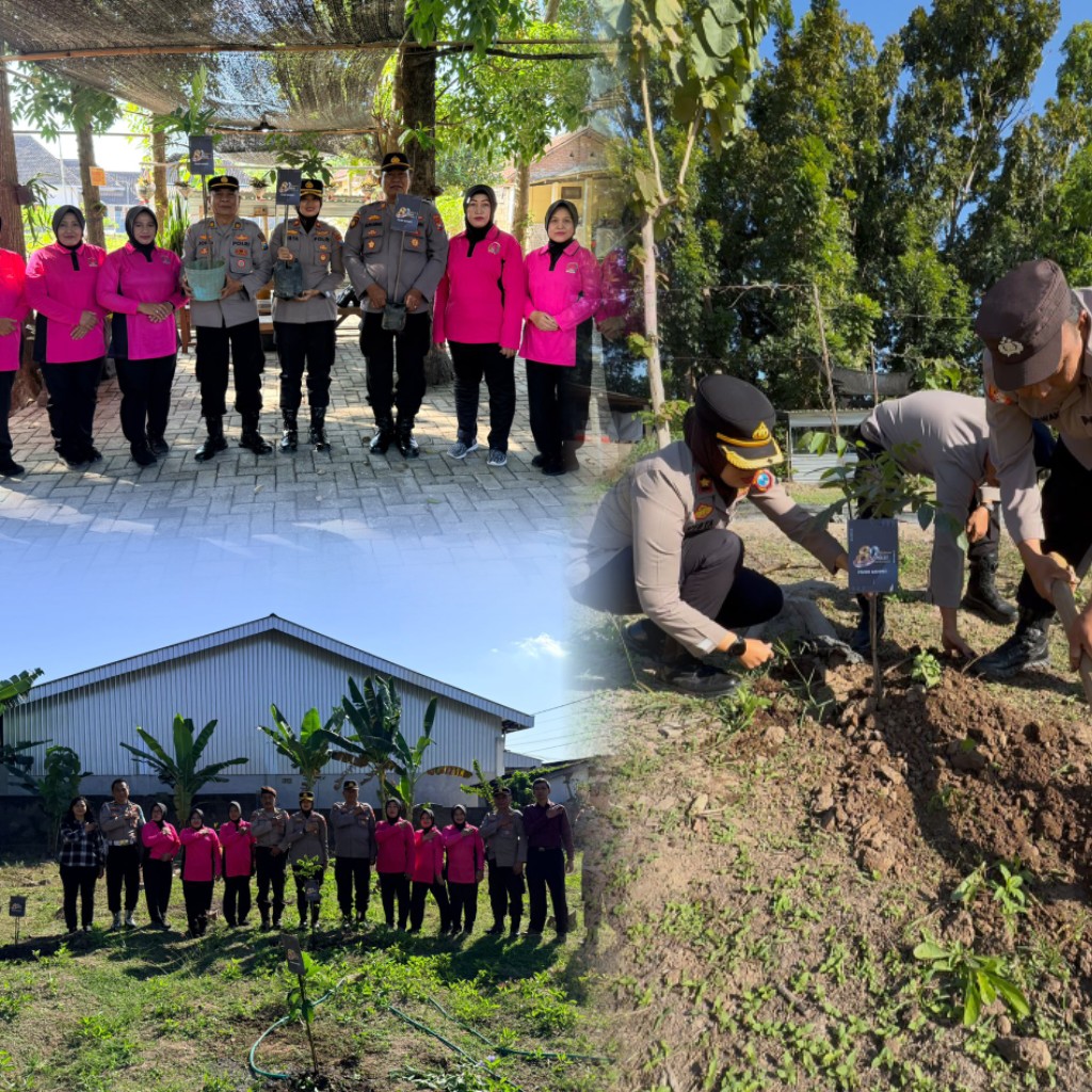 Sambut HUT Bhayangkara ke-80, Polsek Maospati Bersama Bhayangkari Gelar Penanaman Pohon Wujudkan Green Policing