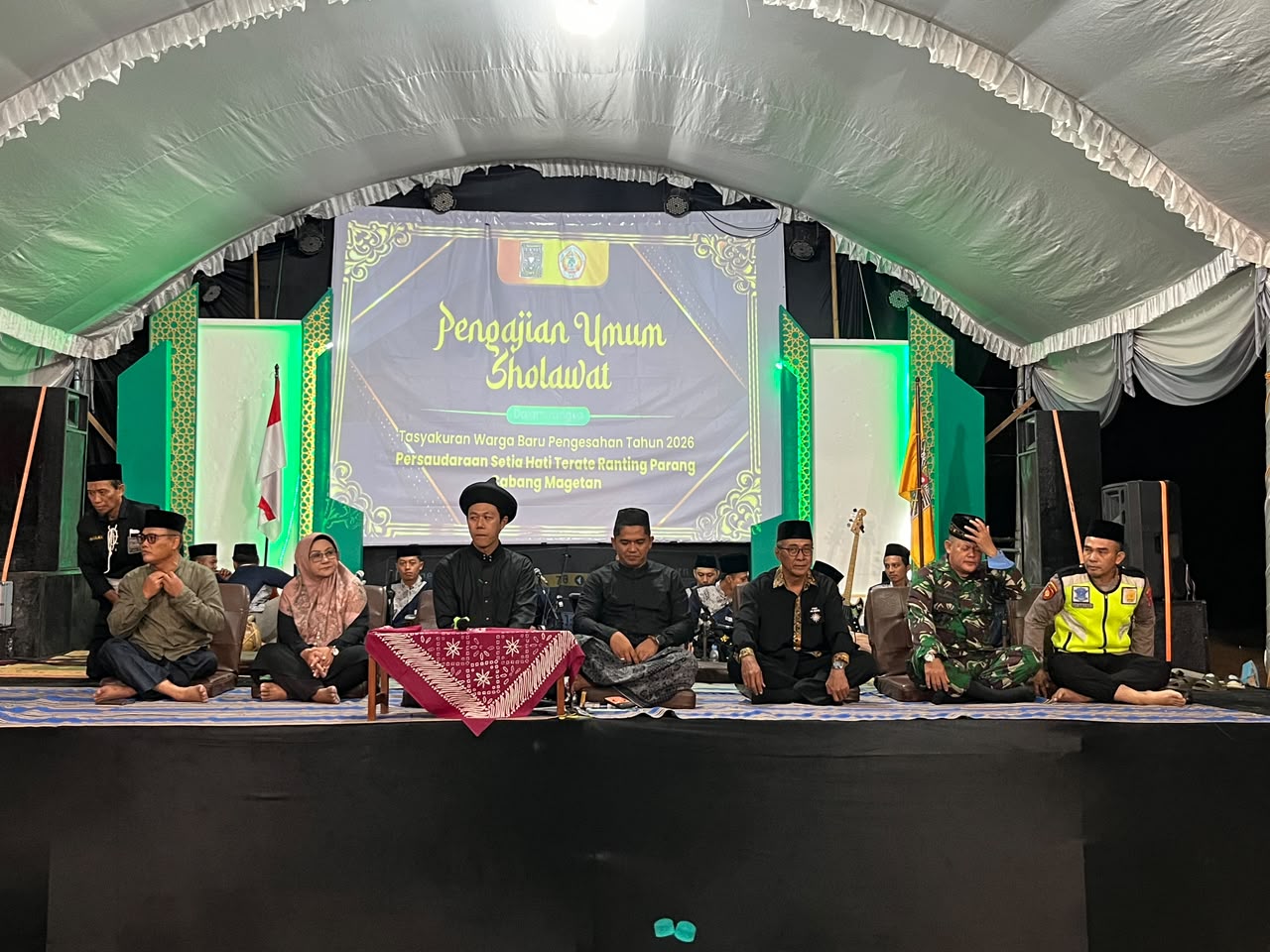 POLSEK PARANG POLRES MAGETAN POLDA JAWA TIMUR AMANKAN PENGAJIAN TASYAKURAN WARGA BARU PSHT RANTING PARANG 2026, WUJUDKAN SITUASI AMAN DAN KONDUSIF