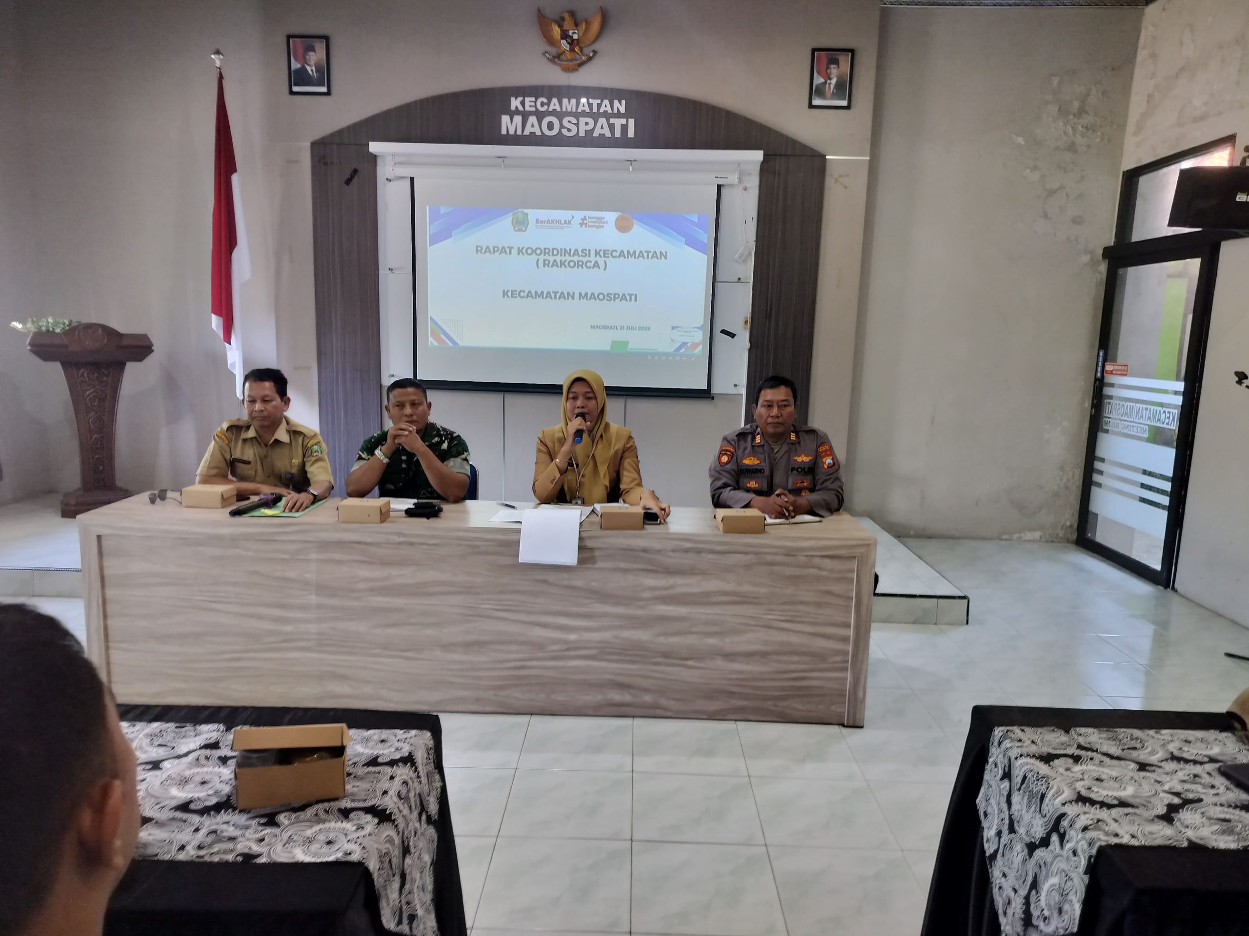Wakapolsek Maospati Hadiri Rakor Kecamatan Bahas RKPDes 2026 dan Persiapan HUT Ke-81 Kemerdekaan RI