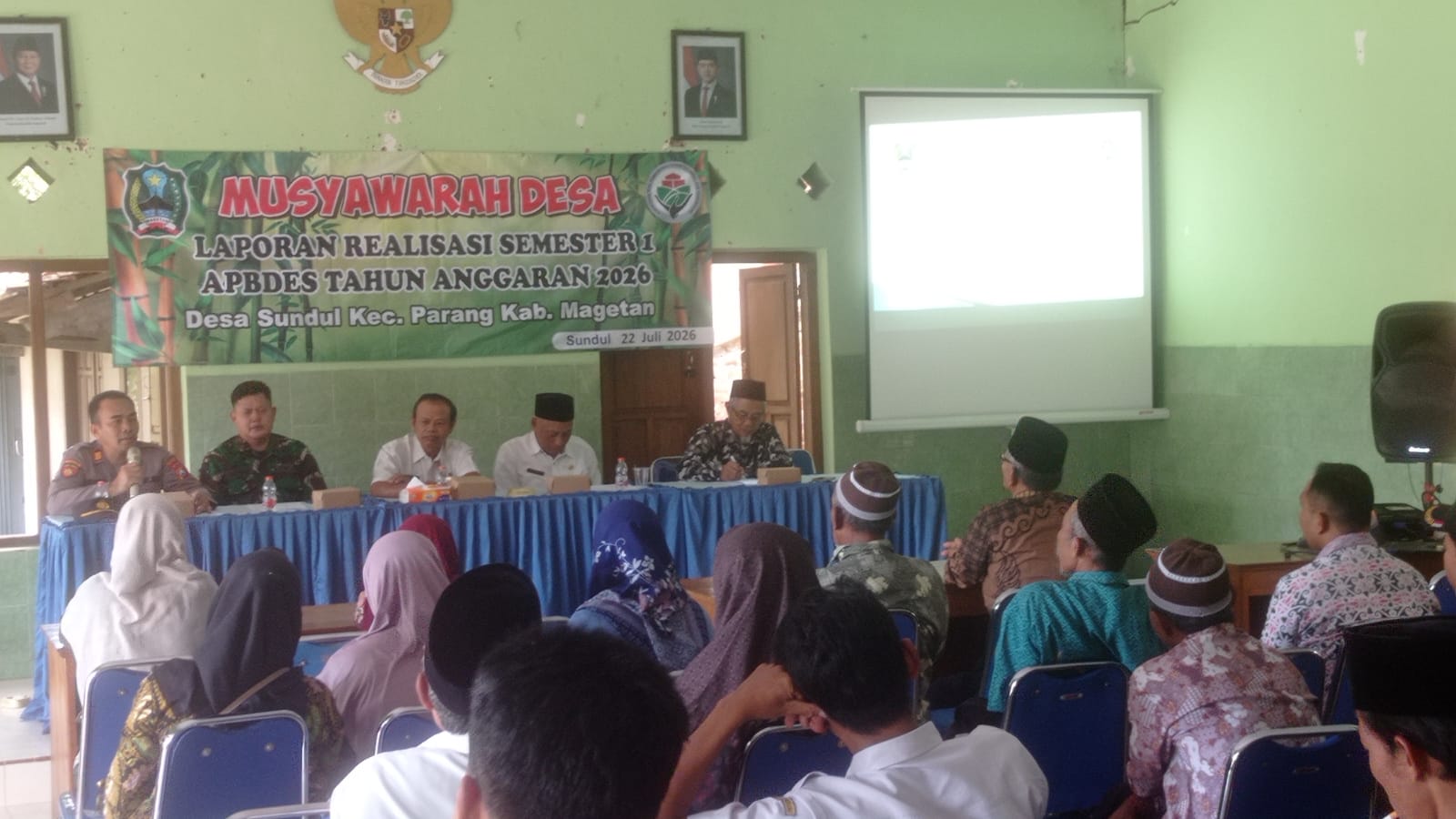Kapolsek Parang Polres Magetan Polda Jawa Timur  Hadiri Musyawarah Desa Laporan Realisasi Semester I APBDes TA 2026 Desa Sundul, Dorong Transparansi dan Akuntabilitas Pengelolaan Dana Desa
