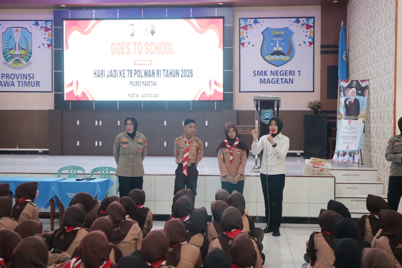 Sambut Hari Polwan ke-78, Polwan Polres Magetan Goes to School, Ajak Pelajar Stop Bullying dan Bijak Bermedsos