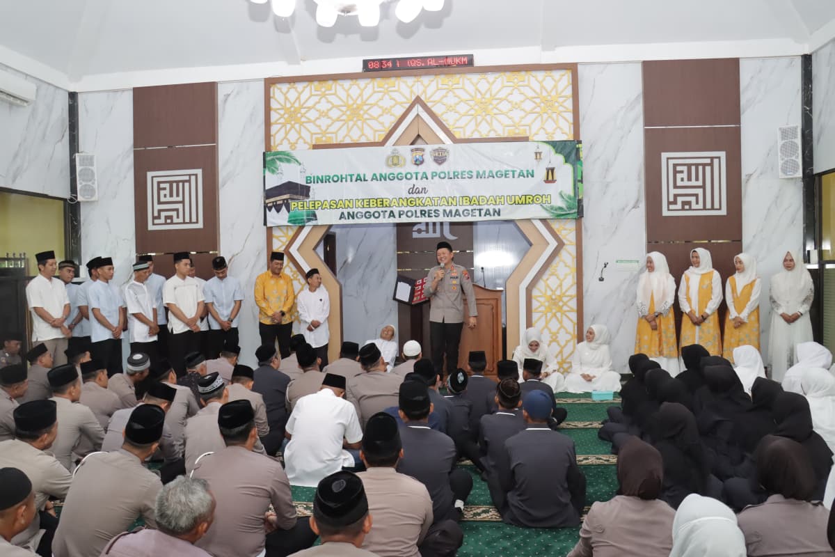 Bangun Karakter Personel Berlandaskan Taqwa, Polres Magetan Gelar Binrohtal