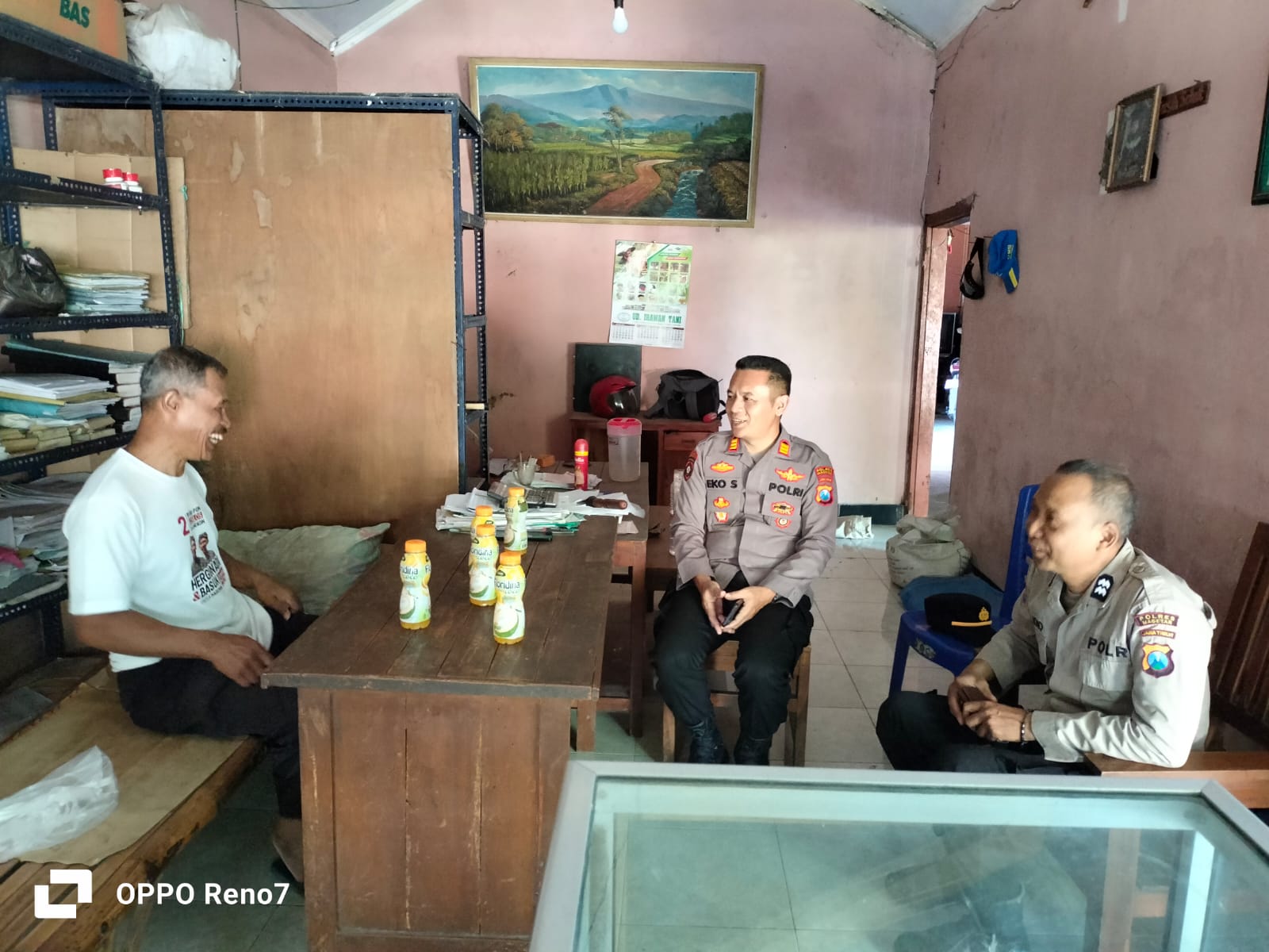 Patroli Dialogis Kapolsek Sukomoro Bersama Ketua Poktan Desa Truneng