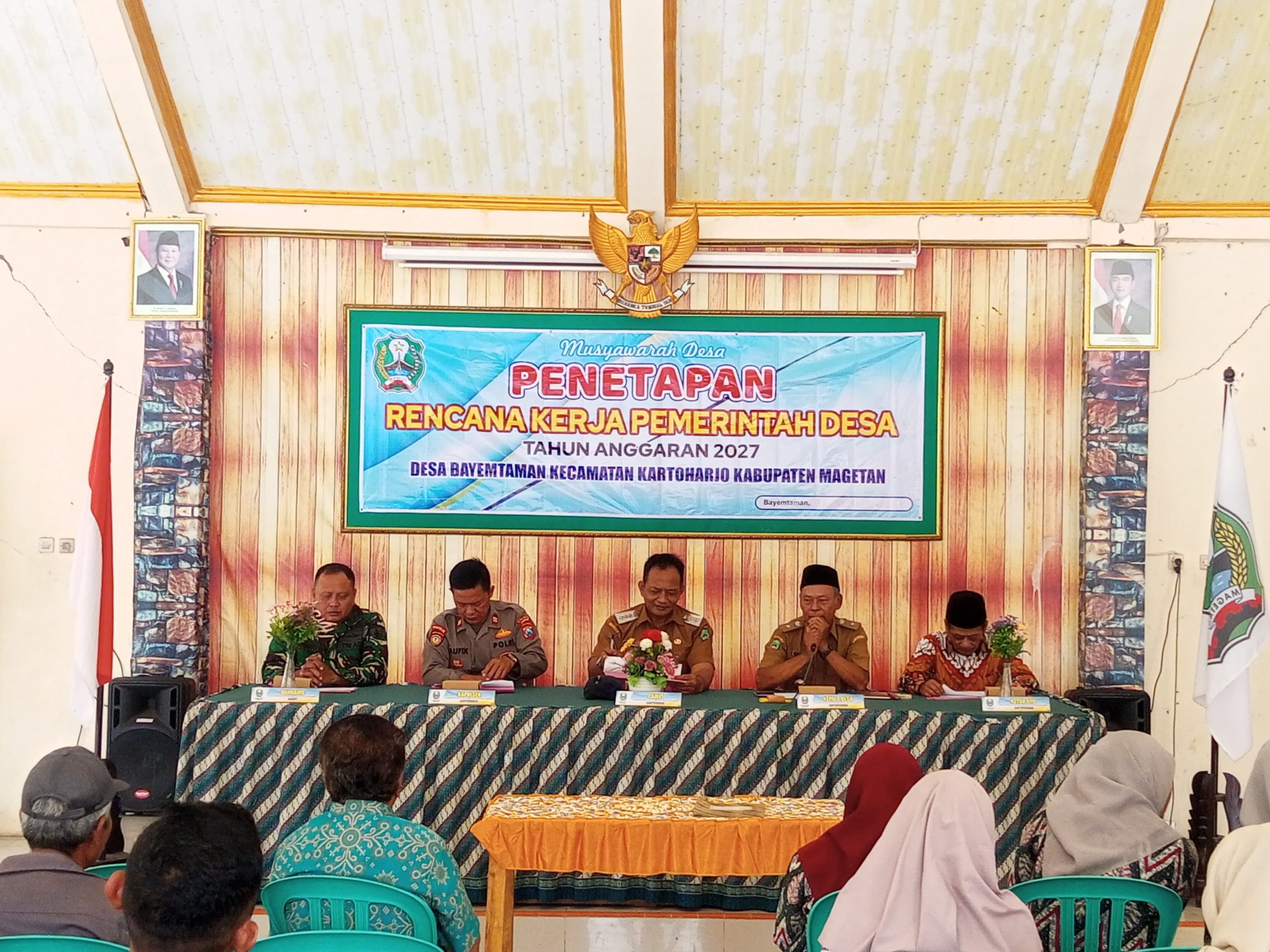 Wakapolsek Kartoharjo Hadiri Musyawarah Desa Penetapan RKPDes Bayemtaman Tahun Anggaran 2027